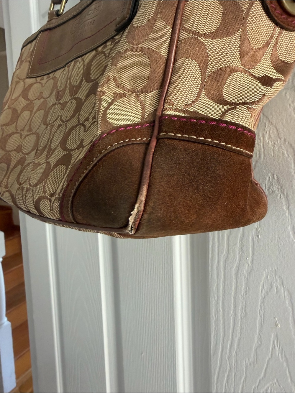 Vintage Y2K Coach Signature Gallery Tote 8K49 - Well Loved / Casual Use - Picture 6 of 16